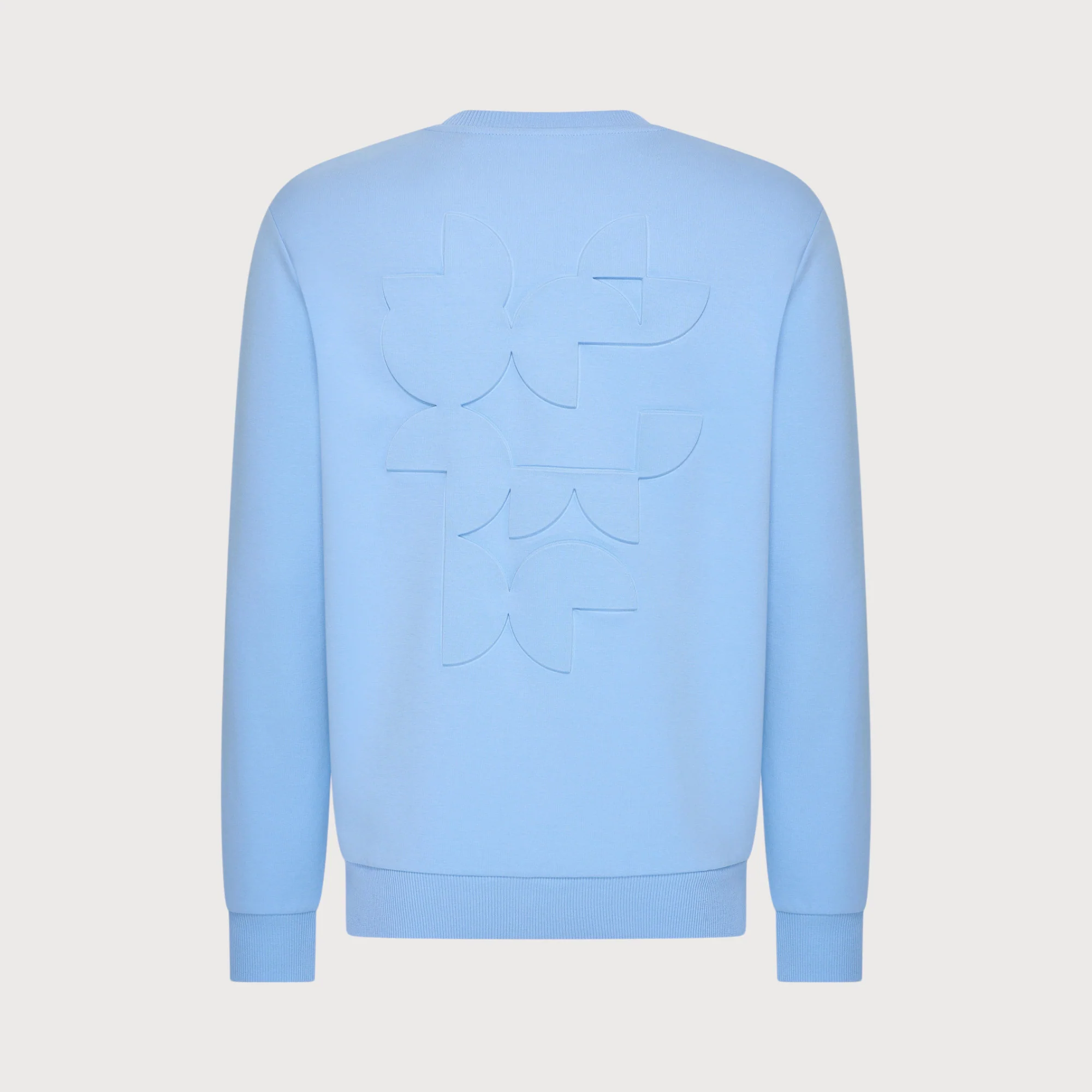 Blue industry Sweater met reliëf backprint blauw