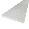 Vensterbank composiet Carrara wit - OP MAAT - 2 cm dik - 10-70 cm breed - 10-230 cm lang -  Gepolijst marmer composiet - wit marmer imitatie