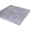 Paalmuts vlak - Belgisch hardsteen - geschuurd (mat) - 8 cm dik - op maat - paalkap / paalhoedje (afdekker) van licht / blauw geschuurde arduin (blauwsteen)
