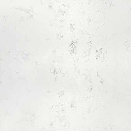 Wastafelblad marmerlook wit - kwartscomposiet - gepolijst (glans) - 2 cm dik - op maat - glanzende witte bianco carrara imitatie van quarts / quartz composiet - voor opzet wasbak / waskom