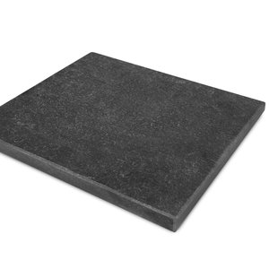 Paalmuts vlak - nero assoluto graniet - gevlamd (anticato) - 2 cm