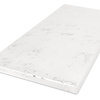 Werkblad marmerlook wit - kwartscomposiet - gepolijst (glans) - 2 cm dik - op maat - glanzende witte bianco carrara imitatie van quarts / quartz composiet