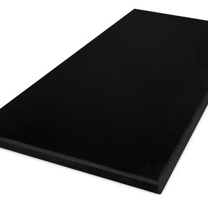 Werkblad zwart - kwartscomposiet - gepolijst (glans) - 2 cm