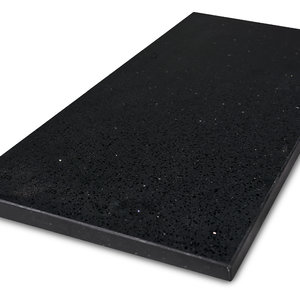 Werkblad zwart spark - kwartscomposiet - gepolijst (glans) - 2 cm