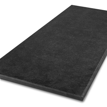 Werkblad - nero assoluto graniet - gezoet (mat) - 2 cm dik - op maat - matte zwart (absolute black) graniet