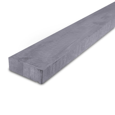 Raamdorpel vlak - Belgisch hardsteen - gezoet (mat) - 8 cm dik - op maat - Vensterbank buiten / onderdorpel / waterkering van arduin (blauwsteen)
