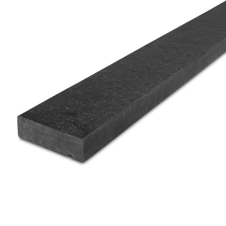 Raamdorpel vlak - Nero Assoluto graniet - gevlamd (anticato) - 3 cm dik - op maat - Vensterbank buiten / onderdorpel / waterkering  matte zwart (absolute black) graniet