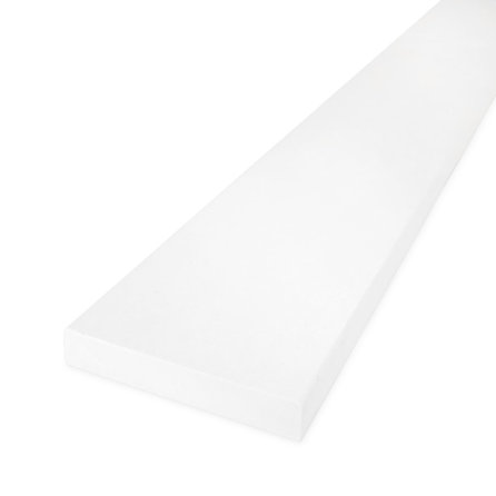 Dorpel binnendeur wit - kwartscomposiet - gezoet (mat) - 2 cm dik - op maat - matte witte quarts / quartz composiet stofdorpel / deurdorpel