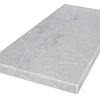 Werkblad natuursteen look grijs - kwartscomposiet - gezoet (mat) - 2 cm dik - op maat - matte lichtgrijze natuursteen imitatie van quarts / quartz composiet - Copy