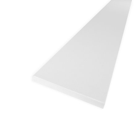 Dorpel binnendeur wit - marmercomposiet - gezoet (mat) - 1,2 cm dik - op maat - matte witte marmer composiet stofdorpel / deurdorpel