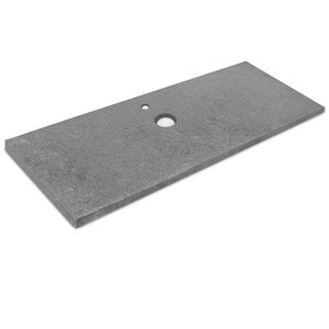 Wastafelblad beton look grijs - kwartscomposiet - gezoet (mat) - 2 cm