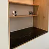 Werkblad marmerlook zwart - kwartscomposiet - gepolijst (glans) - 2 cm dik - op maat - glanzende zwarte marmer imitatie van quarts / quartz composiet