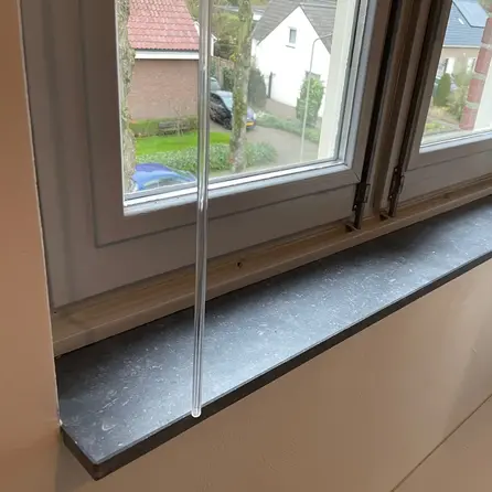 Vensterbank - Belgisch hardsteen - gezoet (mat) - 3 cm dik - op maat - licht / blauw gezoete arduin (blauwsteen)