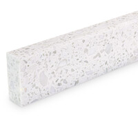 Plint terrazzo wit - marmercomposiet - gepolijst (glans) - 2 cm