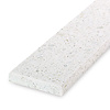 Dorpel binnendeur terrazzo wit - marmercomposiet - gepolijst (glans) - 2 cm dik - op maat - glanzende witte marmer composiet stofdorpel / deurdorpel
