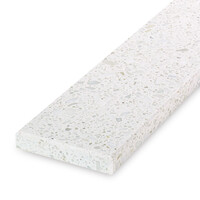 Dorpel terrazzo wit - marmercomposiet - gepolijst (glans) - 2 cm