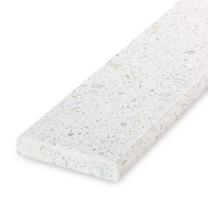 Dorpel terrazzo wit - marmercomposiet - gepolijst (glans) - 2 cm