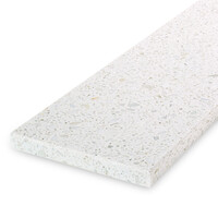 Vensterbank terrazzo wit - marmercomposiet - gepolijst (glans) - 2 cm