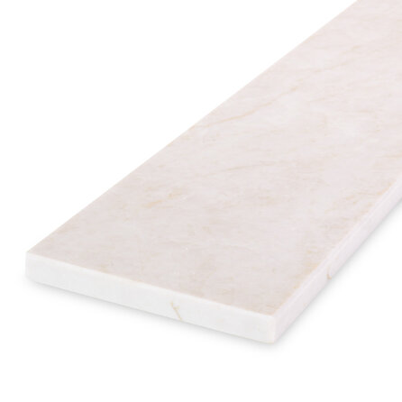 Vensterbank marmerlook crème - kwartscomposiet - gezoet (mat) - 2 cm dik - op maat - matte taj mahal imitatie van quarts / quartz composiet