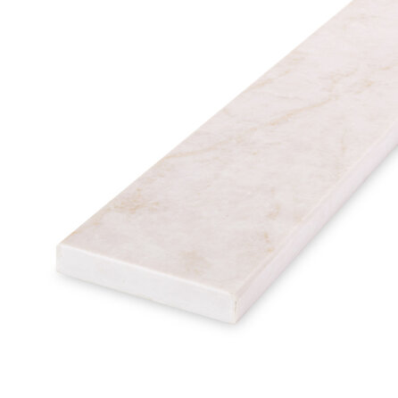 Dorpel binnendeur marmerlook crème - kwartscomposiet - gezoet (mat) - 2 cm dik - op maat - matte taj mahal imitatie van quarts / quartz composiet