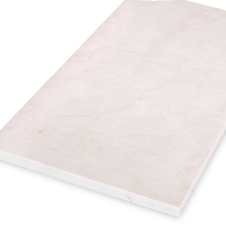 Werkblad marmerlook crème - kwartscomposiet - gezoet (mat) - 2 cm dik - op maat - matte taj mahal imitatie van quarts / quartz composiet