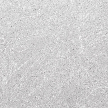Sample marmerlook licht grijs - marmercomposiet - gepolijst (glans) - 2 cm dik - op maat - materiaal proefstuk / monster van glanzende lichtgrijze marmer imitatie