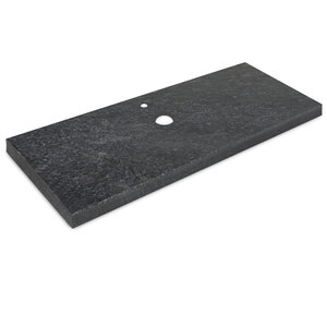 Wastafelblad - steel grey graniet - leather finish - 3 cm