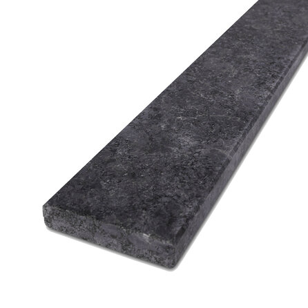 Dorpel binnendeur - steel grey graniet - leather finish (mat) - 2 cm dik - op maat - leer / leder look silver grey graniet stofdorpel / deurdorpel