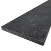 Vensterbank - steel grey graniet - leather finish (mat) - 2 cm dik - op maat - leer / leder look silver grey graniet
