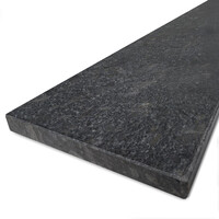 Vensterbank - steel grey graniet - leather finish - 3 cm