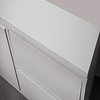 Werkblad wit - kwartscomposiet - gepolijst (glans) - 3 cm dik - op maat - glanzende witte quarts / quartz composiet