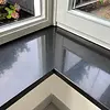 Sample zwart spikkel - kwartscomposiet - gepolijst (glans) - 2 cm dik - op maat - materiaal proefstuk / monster van glanzende zwarte (natuursteen look) quarts / quartz composiet
