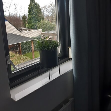 Sample wit - marmercomposiet - gepolijst (glans) - 2 cm dik - op maat - materiaal proefstuk / monster van glanzende witte marmer composiet