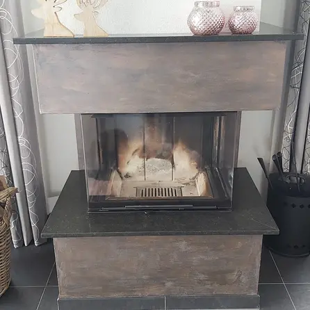 Sample hardsteen look - kwartscomposiet - gepolijst (glans) - 2 cm dik - op maat - materiaal proefstuk / monster van glanzende arduin imitatie van quarts / quartz composiet