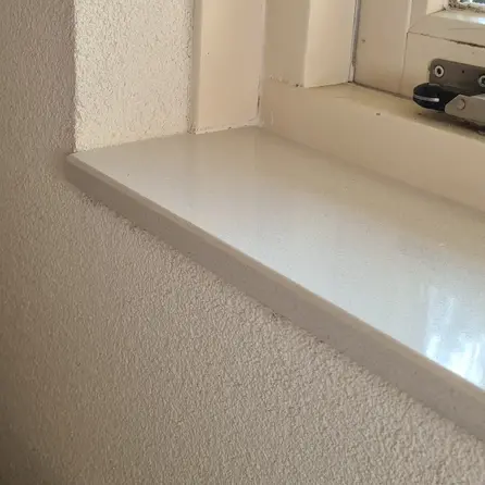 Sample bianco wit - marmercomposiet - gepolijst (glans) - 2 cm dik - op maat - materiaal proefstuk / monster van glanzende witte marmer composiet