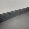 Sample - steel grey graniet - leather finish (mat) - 2 cm dik - op maat - materiaal proefstuk / monster van leer / leder look silver grey graniet
