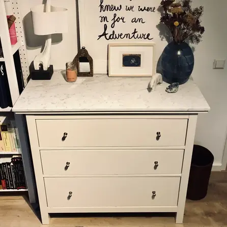 Sample - bianco carrara marmer - gezoet (mat) - 2 cm dik - op maat - materiaal proefstuk / monster van matte wit marmer