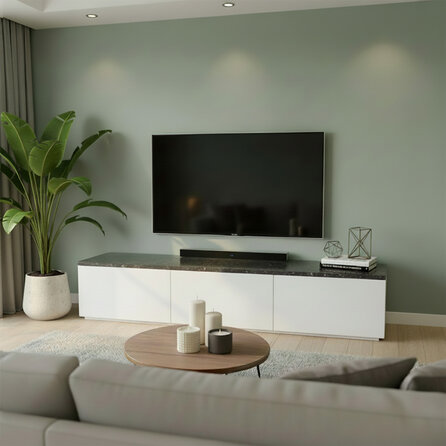 Blad hardsteen look - marmercomposiet - gepolijst (glans) - 2 cm dik - op maat - glanzende arduin imitatie van marmer composiet