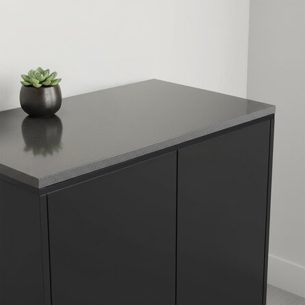 Sample / proefstuk - grijs - marmercomposiet - gepolijst (glans) - 7x5x2 cm