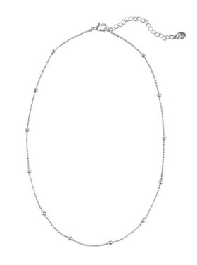 Silver Beads Choker Necklace