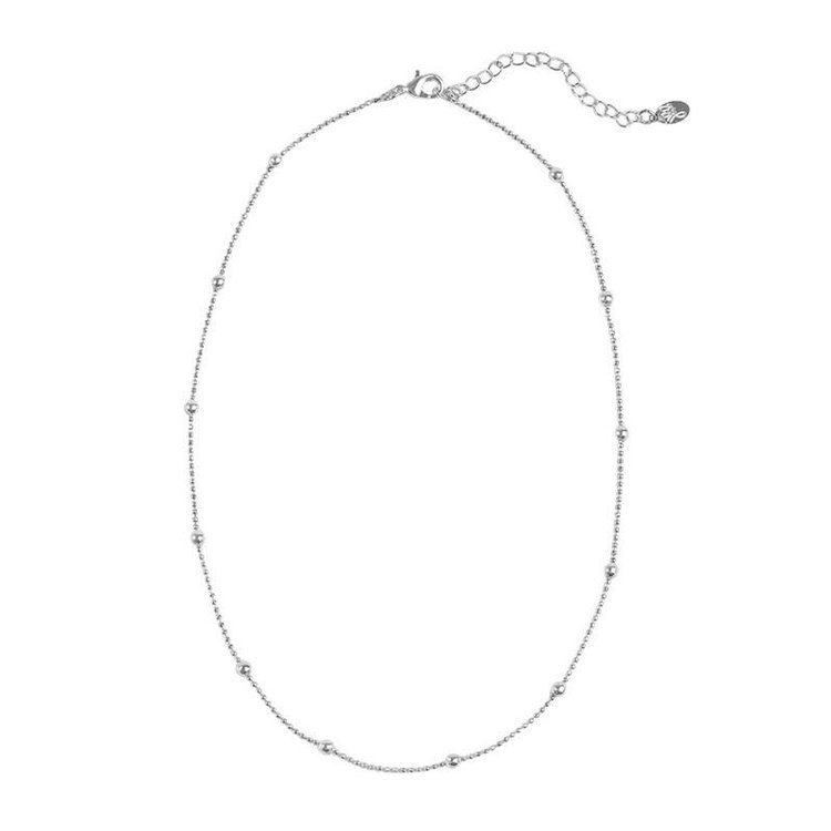 Silver Beads Choker Necklace