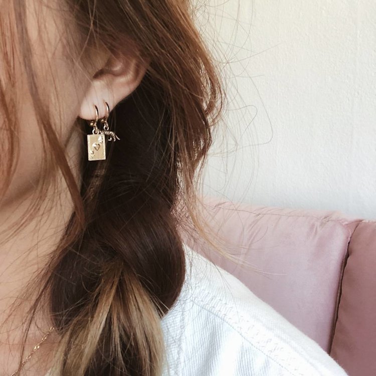 Silver Ace of Hearts Earrings