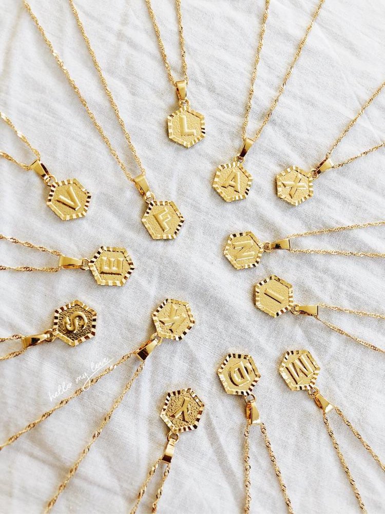 Gold Delicate Initial Necklace