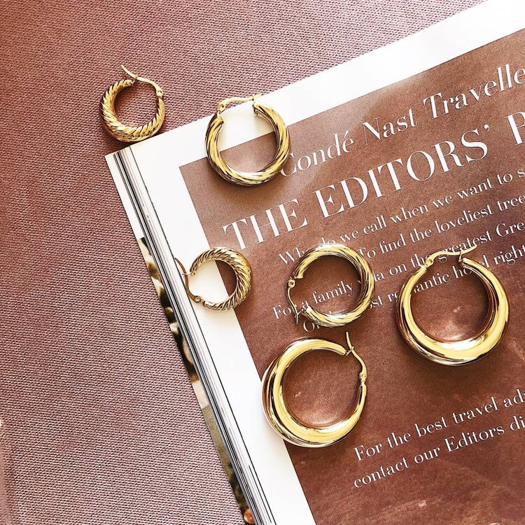 Gold Lucia Hoop Earrings