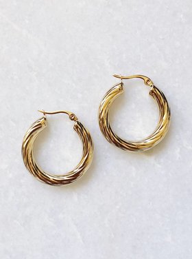 Gold Stella Hoop Earrings