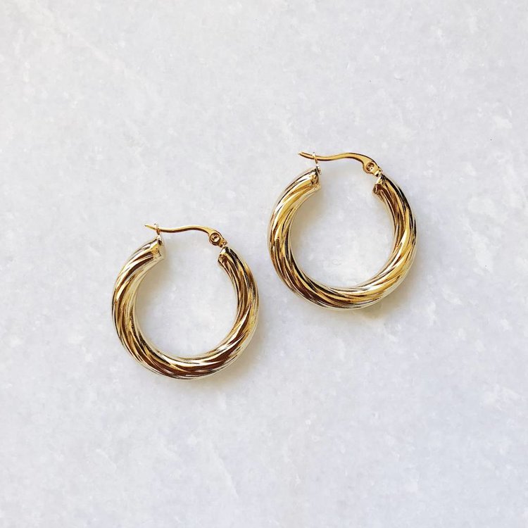 Gold Stella Hoop Earrings