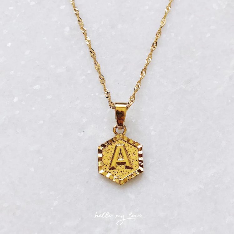 Gold Delicate Initial Necklace