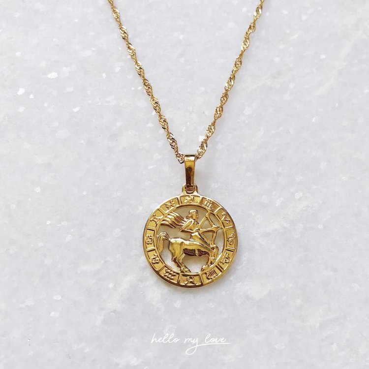 45 cm / Gold Celestial Charm Necklace