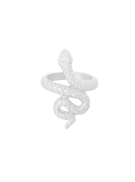 Silver Solid Snake Ring