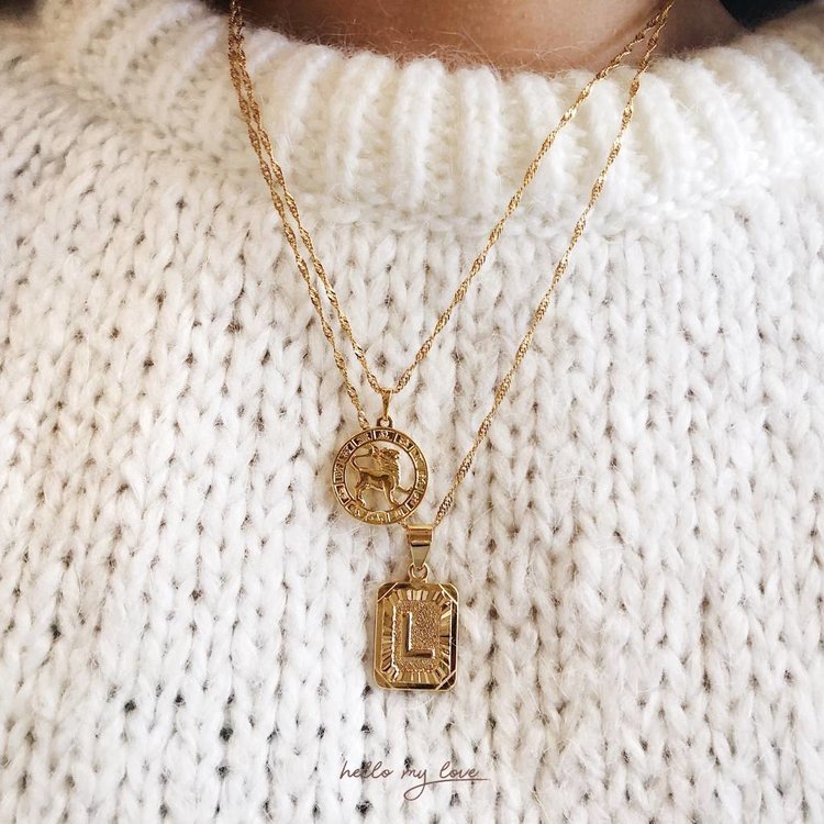 45 cm / Gold Celestial Charm Necklace